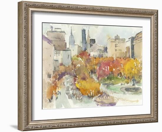 Autumn in New York - Study III-Samuel Dixon-Framed Art Print