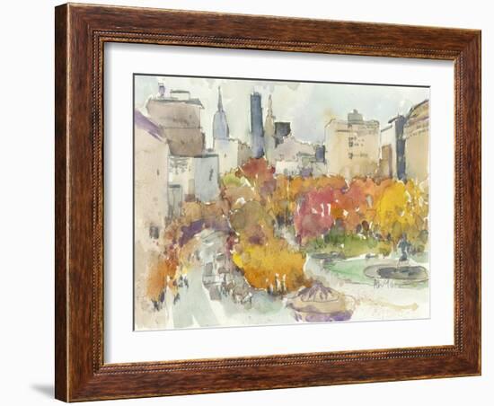 Autumn in New York - Study III-Samuel Dixon-Framed Art Print