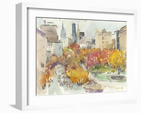 Autumn in New York - Study III-Samuel Dixon-Framed Art Print