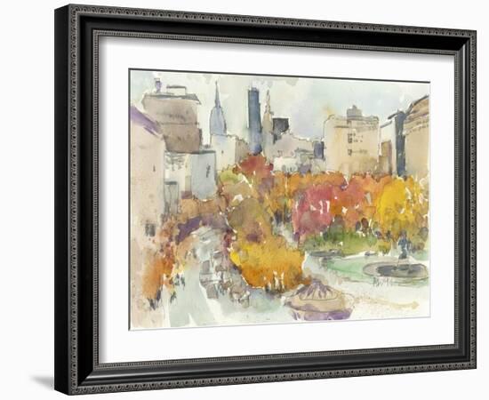 Autumn in New York - Study III-Samuel Dixon-Framed Art Print