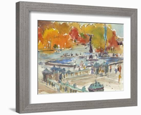 Autumn in New York - Study IV-Samuel Dixon-Framed Art Print