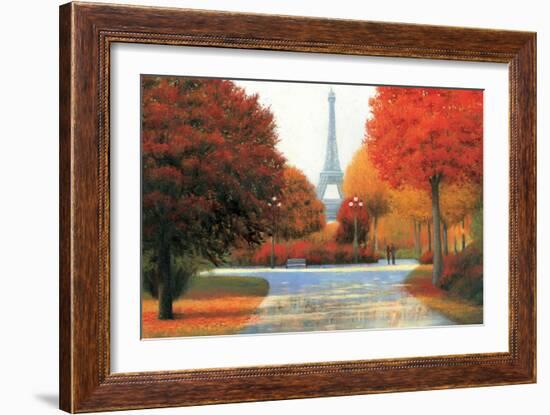 Autumn in Paris Couple-James Wiens-Framed Art Print