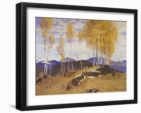 Autumn in the Mountains-Adrian Stokes-Framed Giclee Print