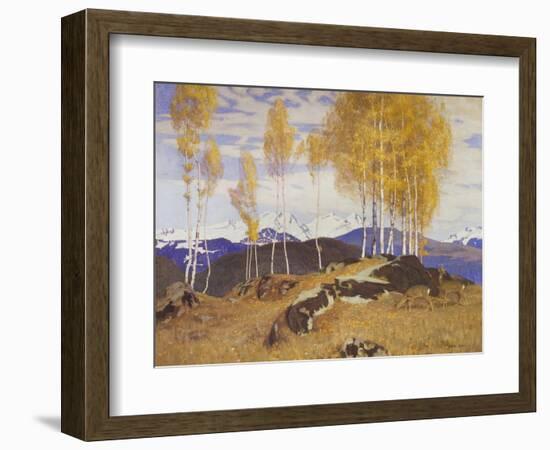 Autumn in the Mountains-Adrian Stokes-Framed Giclee Print