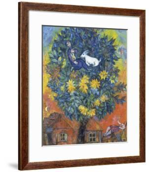 Autumn in the Village-Marc Chagall-Framed Art Print