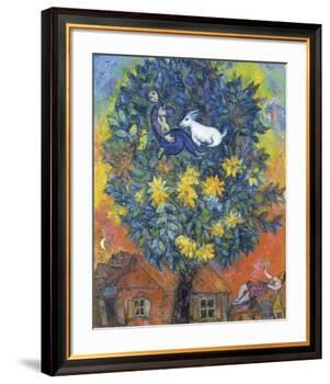 Autumn in the Village-Marc Chagall-Framed Art Print
