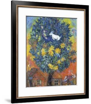 Autumn in the Village-Marc Chagall-Framed Art Print