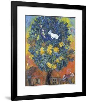 Autumn in the Village-Marc Chagall-Framed Art Print