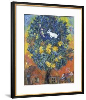 Autumn in the Village-Marc Chagall-Framed Art Print
