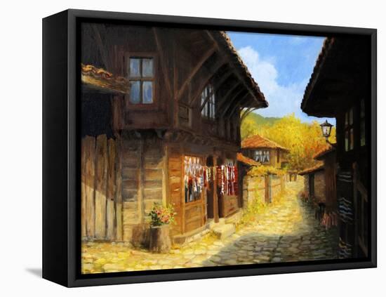 Autumn In Zheravna-kirilstanchev-Framed Stretched Canvas