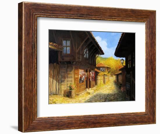 Autumn In Zheravna-kirilstanchev-Framed Art Print