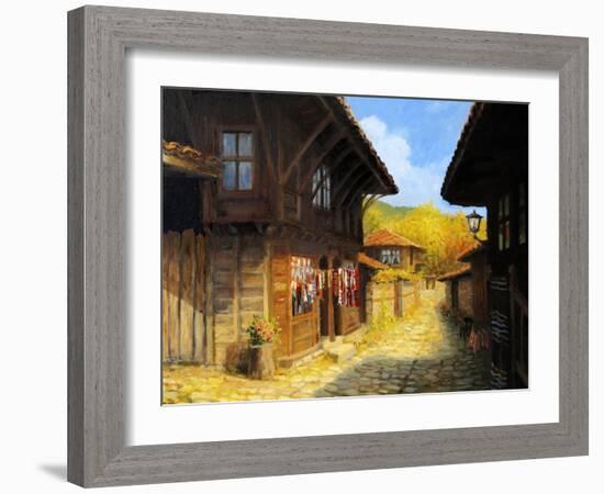 Autumn In Zheravna-kirilstanchev-Framed Art Print