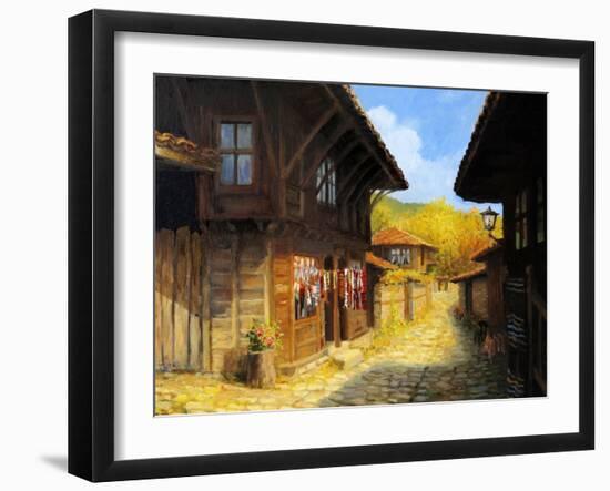 Autumn In Zheravna-kirilstanchev-Framed Art Print