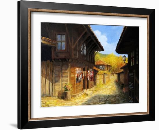 Autumn In Zheravna-kirilstanchev-Framed Art Print