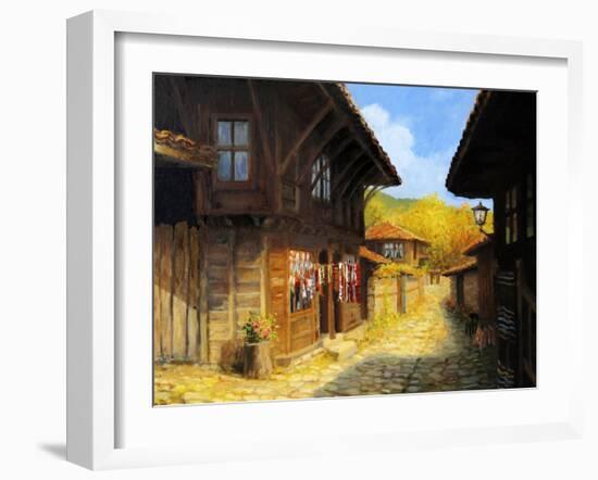 Autumn In Zheravna-kirilstanchev-Framed Art Print