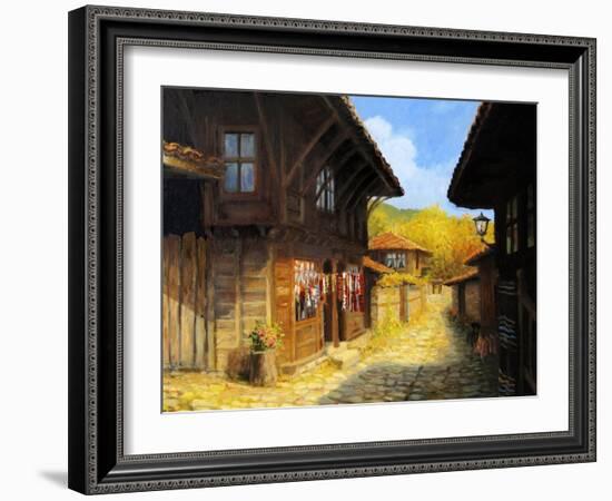 Autumn In Zheravna-kirilstanchev-Framed Art Print