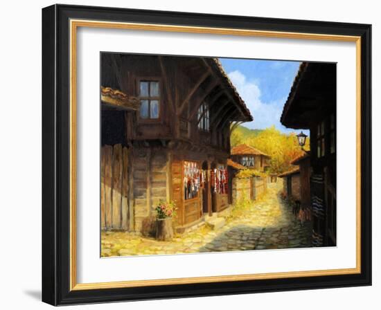 Autumn In Zheravna-kirilstanchev-Framed Art Print