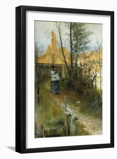 Autumn (Karin I Grez (Hostmotiv))-Carl Larsson-Framed Giclee Print