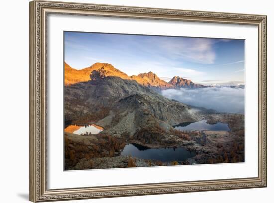 Autumn Landscape at the Natural Park of Mont Avic, Lac Blanc, Aosta Valley, Graian Alps, Italy-Roberto Moiola-Framed Photographic Print