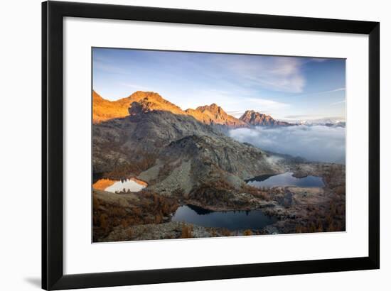 Autumn Landscape at the Natural Park of Mont Avic, Lac Blanc, Aosta Valley, Graian Alps, Italy-Roberto Moiola-Framed Photographic Print
