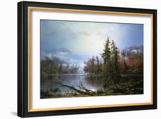 Autumn Landscape, Mid-Late 19th Century-Regis Francois Gignoux-Framed Giclee Print