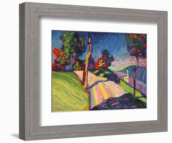 Autumn Landscape, Murnau, 1908-Wassily Kandinsky-Framed Premium Giclee Print