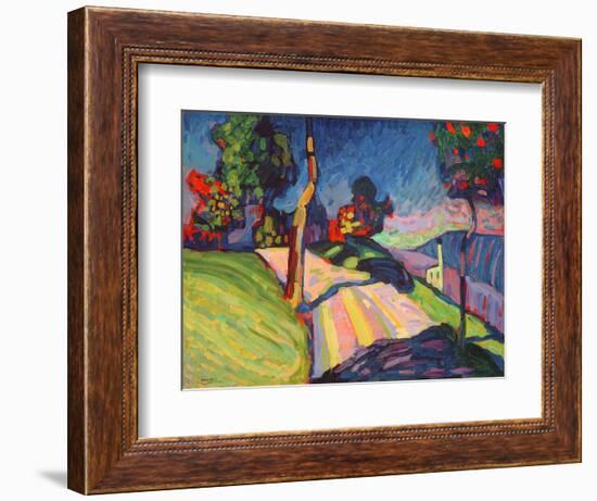 Autumn Landscape, Murnau, 1908-Wassily Kandinsky-Framed Premium Giclee Print