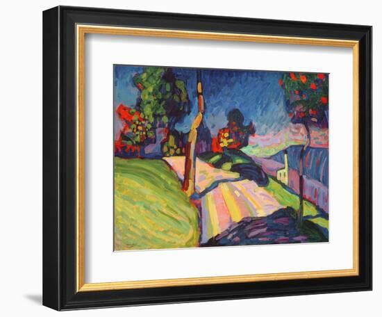 Autumn Landscape, Murnau, 1908-Wassily Kandinsky-Framed Premium Giclee Print