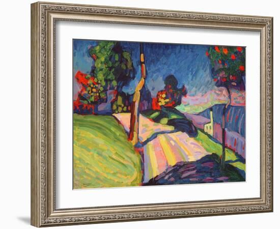 Autumn Landscape, Murnau, 1908-Wassily Kandinsky-Framed Giclee Print