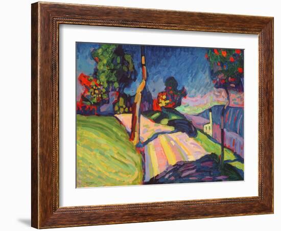 Autumn Landscape, Murnau, 1908-Wassily Kandinsky-Framed Giclee Print