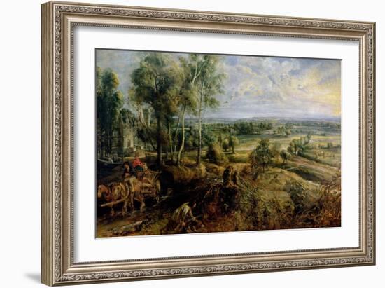 Autumn Landscape with a View of Het Steen in the Early Morning, c.1636-Peter Paul Rubens-Framed Giclee Print