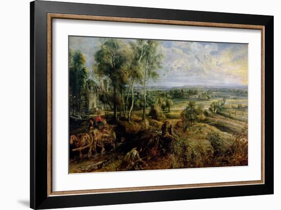 Autumn Landscape with a View of Het Steen in the Early Morning, c.1636-Peter Paul Rubens-Framed Giclee Print