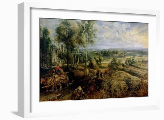 Autumn Landscape with a View of Het Steen in the Early Morning, c.1636-Peter Paul Rubens-Framed Giclee Print