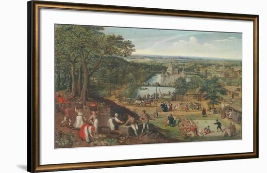 Autumn Landscape with Apple Harvest-Lucas Valckenborgh-Framed Collectable Print