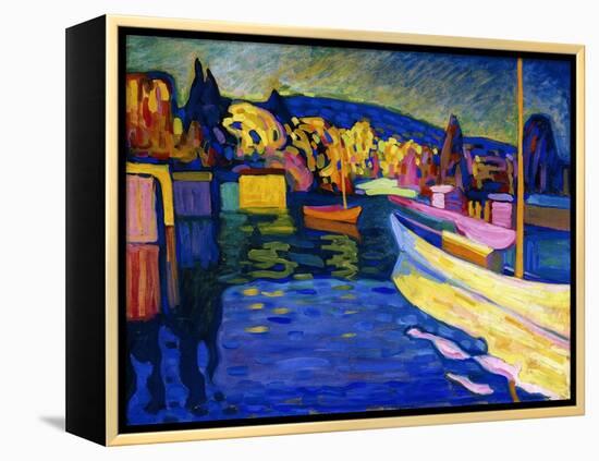 Autumn Landscape with Boats, 1908-Wassily Kandinsky-Framed Premier Image Canvas