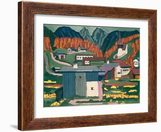 Autumn Landscape with Rifle Range, 1926-Ernst Ludwig Kirchner-Framed Giclee Print