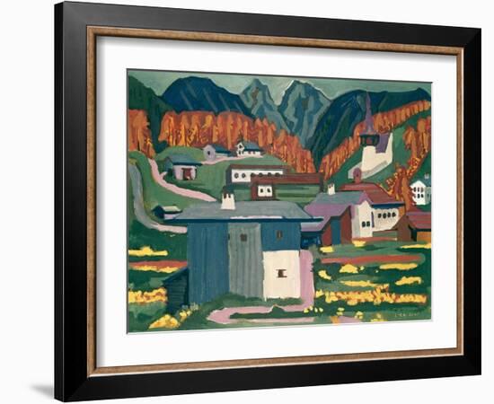 Autumn Landscape with Rifle Range, 1926-Ernst Ludwig Kirchner-Framed Giclee Print