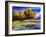 Autumn Landscape Wood On The Bank Of Lake-balaikin2009-Framed Art Print