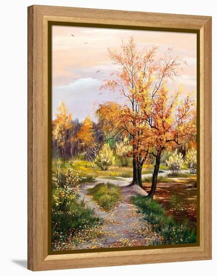 Autumn Landscape-balaikin2009-Framed Stretched Canvas