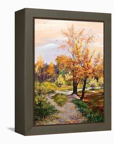 Autumn Landscape-balaikin2009-Framed Stretched Canvas