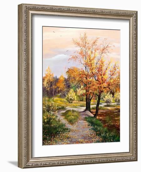 Autumn Landscape-balaikin2009-Framed Art Print