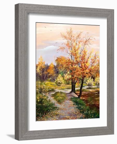 Autumn Landscape-balaikin2009-Framed Art Print