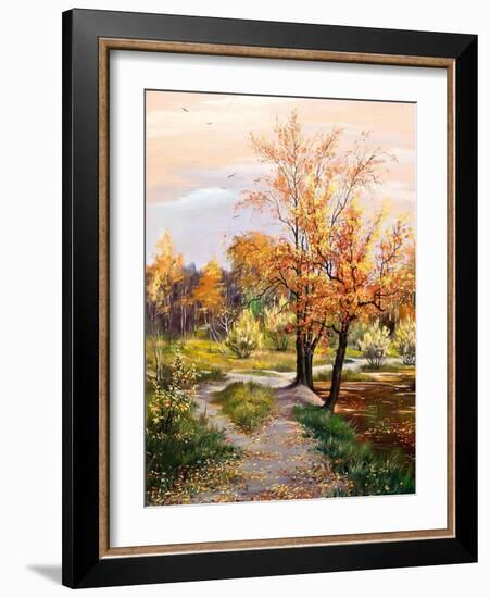 Autumn Landscape-balaikin2009-Framed Art Print