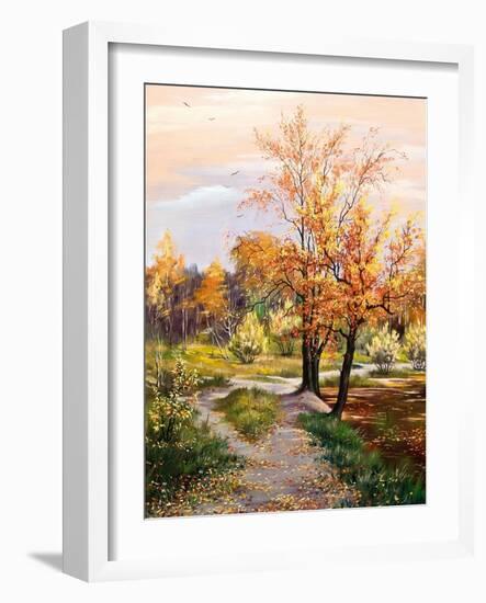 Autumn Landscape-balaikin2009-Framed Art Print