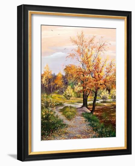 Autumn Landscape-balaikin2009-Framed Art Print