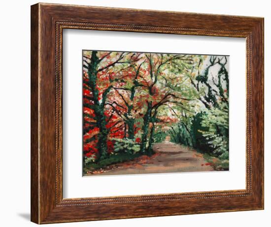 Autumn Lane, 2008, (Oil on Canvas)-Helen White-Framed Giclee Print