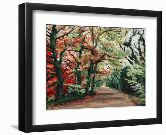 Autumn Lane, 2008, (Oil on Canvas)-Helen White-Framed Giclee Print