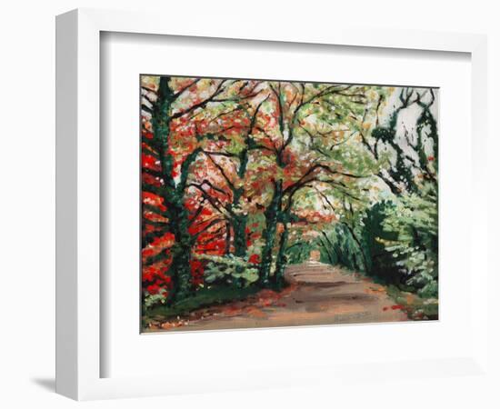 Autumn Lane, 2008, (Oil on Canvas)-Helen White-Framed Giclee Print