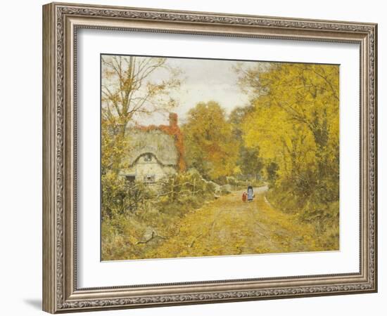 Autumn Lane-Edward Wilkins Waite-Framed Giclee Print