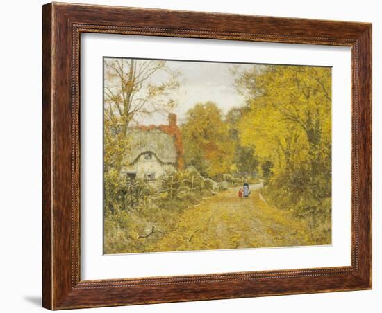 Autumn Lane-Edward Wilkins Waite-Framed Giclee Print